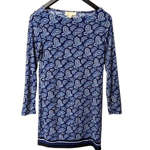 MIchael Michael Kors Blue Paisley Shift Dress Medium
